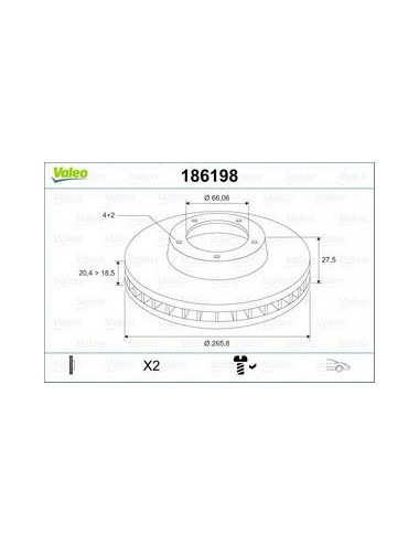 DISQ FREIN X2 CITR XSARA / PEUG 206 AV