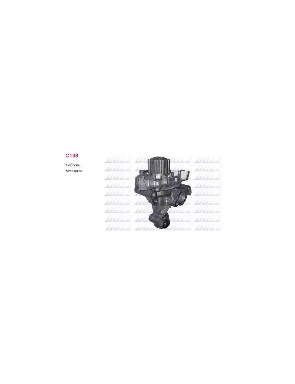 POMPE A EAU C124 CONTAPA 4 TOR