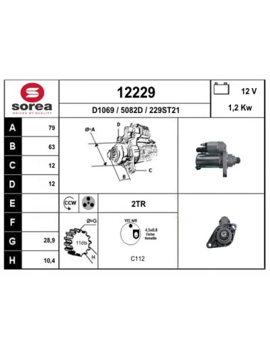DEMARREUR VL / VW GOLF VII 1,4 Ess