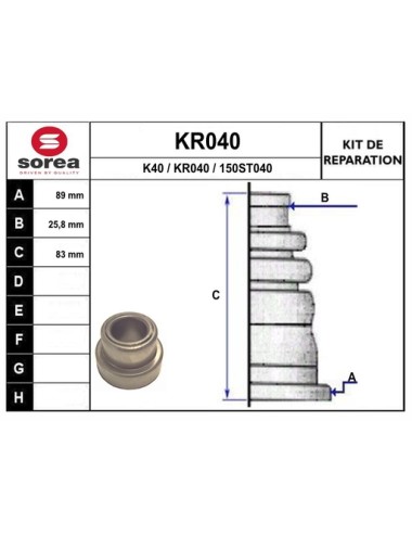 KIT REPARATION / AVEC ROUL DIAM 25.8