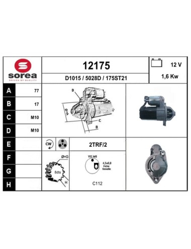 DEMARREUR VL / KIA Venga 1,6CRDI