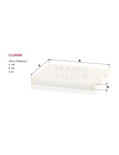 FILTRE A HABITACLE