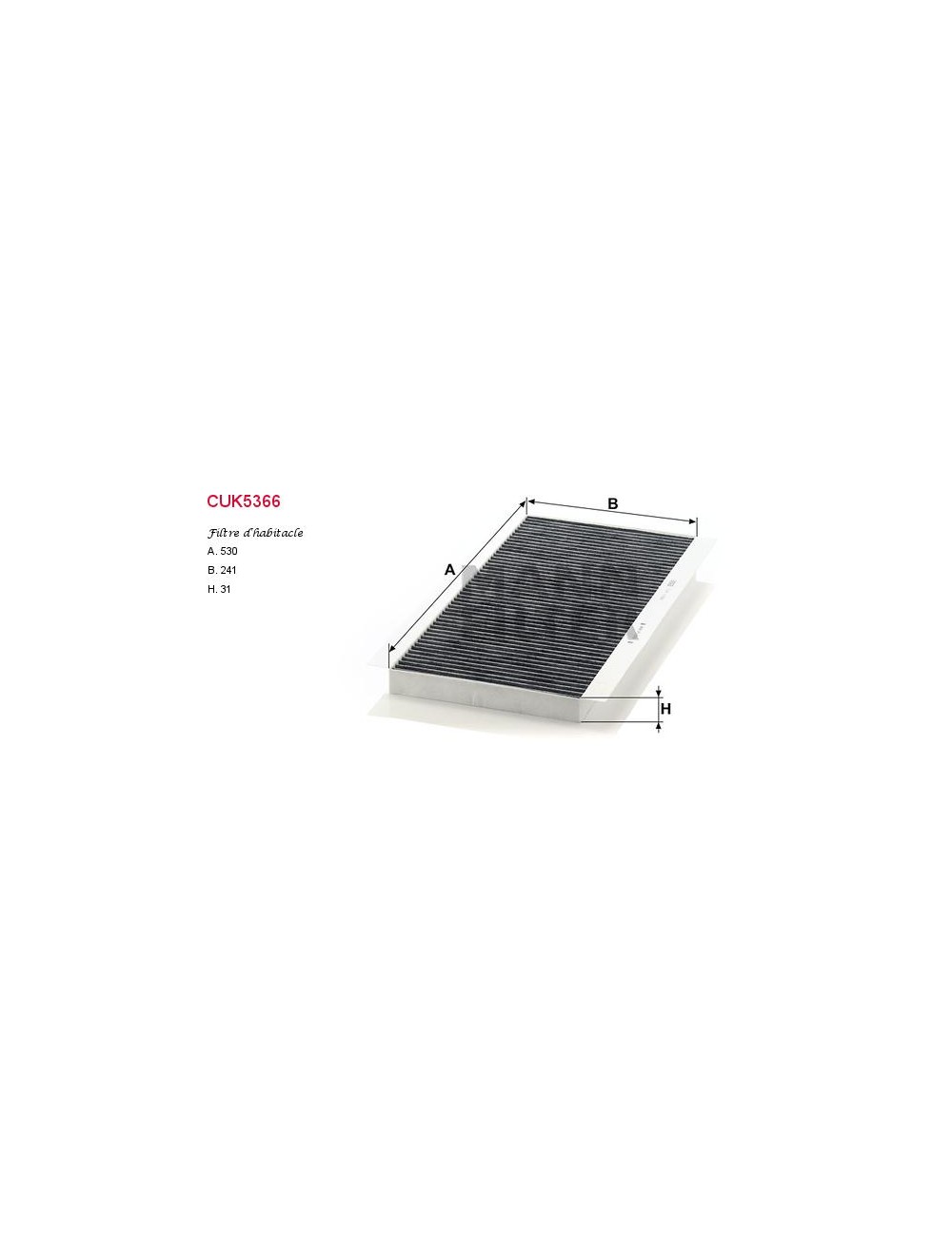 FILTRE A HABITACLE FILTRE A HABITACLE