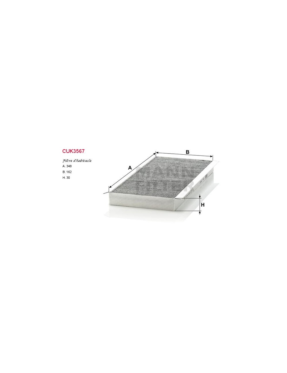FILTRE A HABITACLE FILTRE A HABITACLE