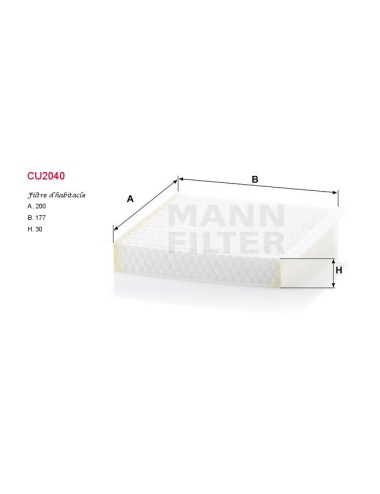 FILTRE A HABITACLE