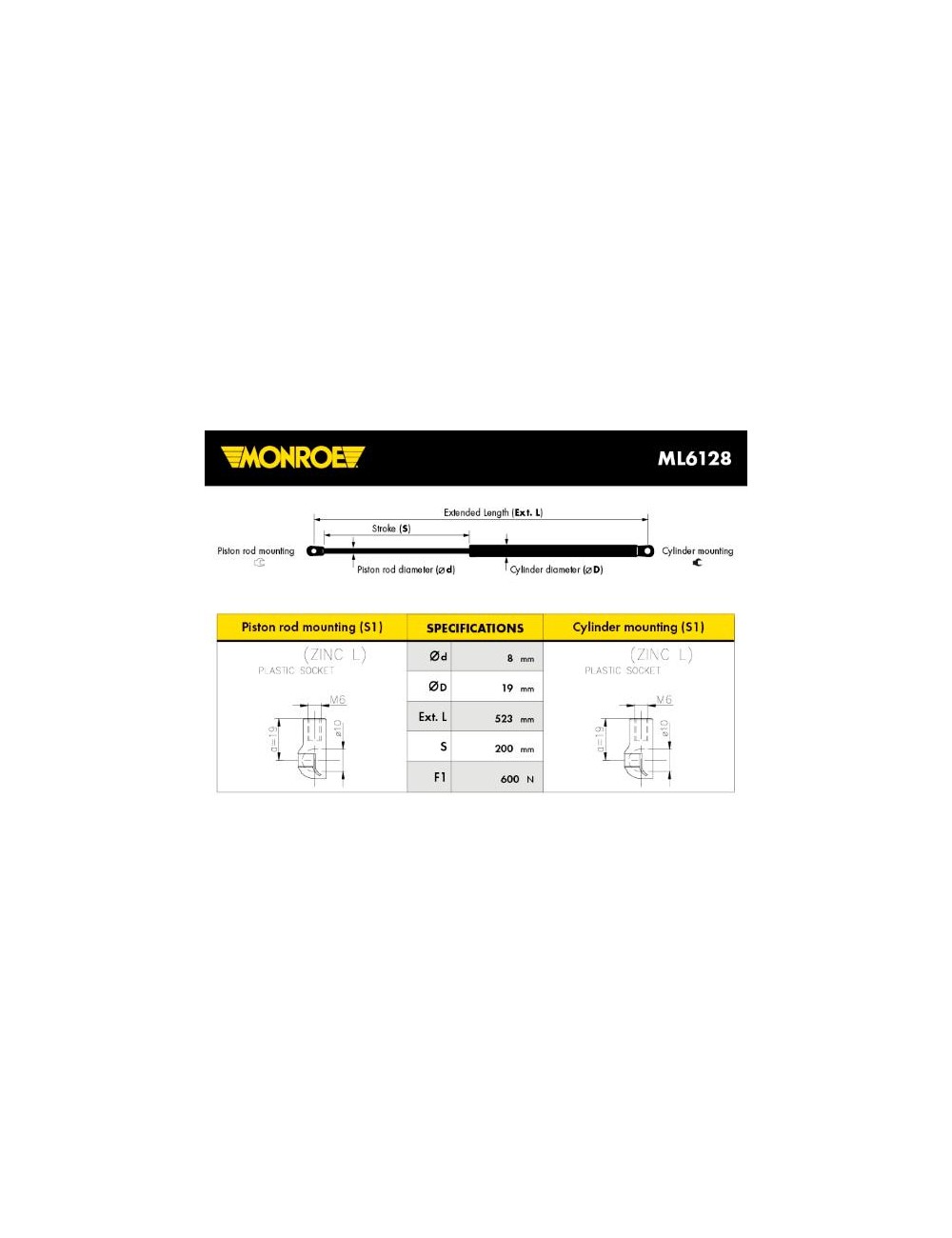 VERIN DE COFFRE RENAULT SCENIC