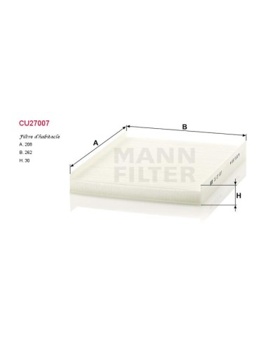 FILTRE A HABITACLE