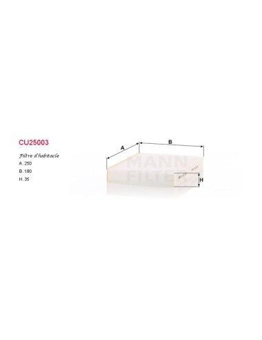 FILTRE A HABITACLE