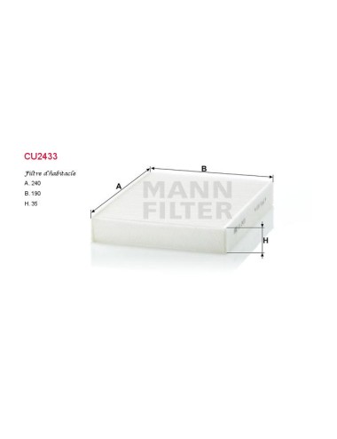 FILTRE A HABITACLE