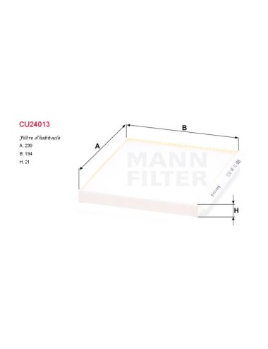 FILTRE A HABITACLE