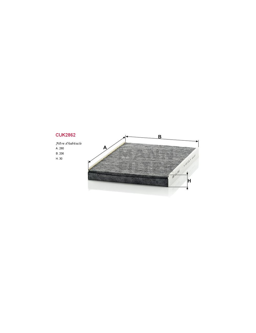 FILTRE A HABITACLE FILTRE A HABITACLE
