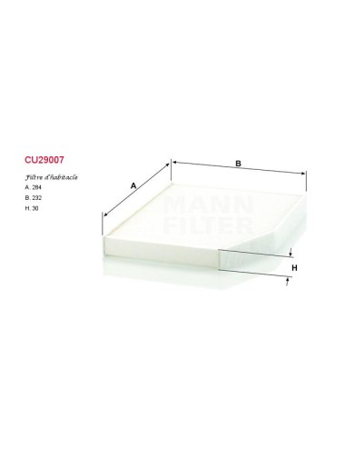 FILTRE A HABITACLE