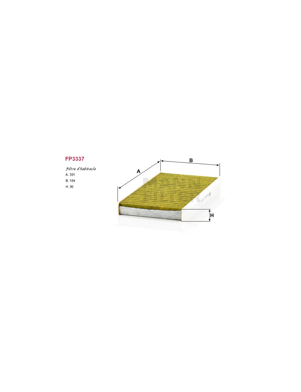FILTRE A HABITACLE FILTRE A HABITACLE