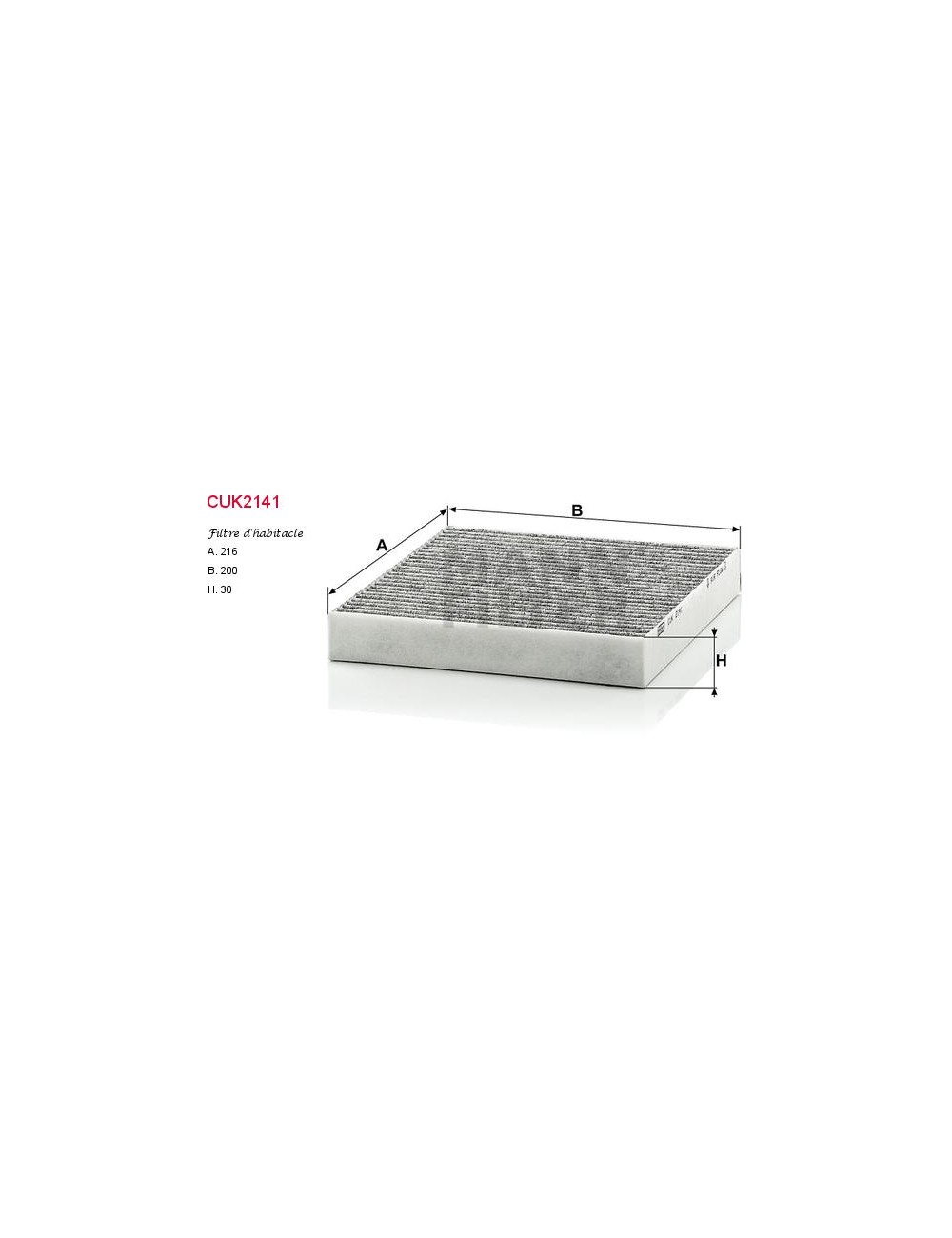 FILTRE A HABITACLE FILTRE A HABITACLE