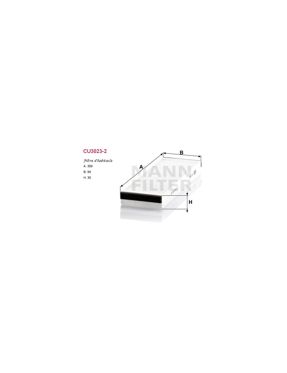 FILTRE A HABITACLE FILTRE A HABITACLE