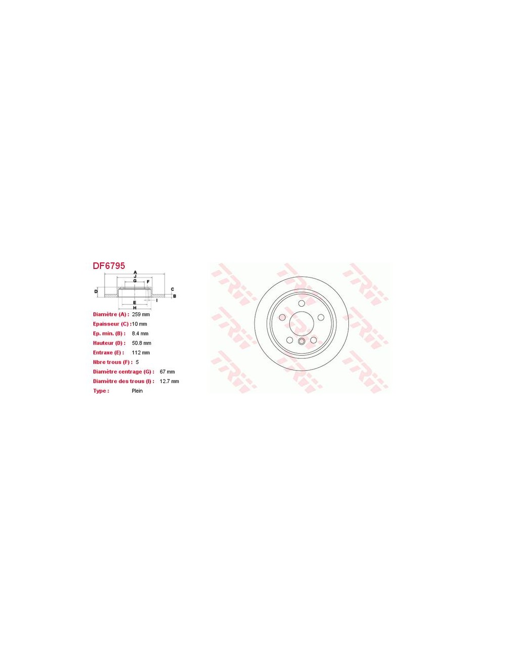 PAIRE DE DISQUES