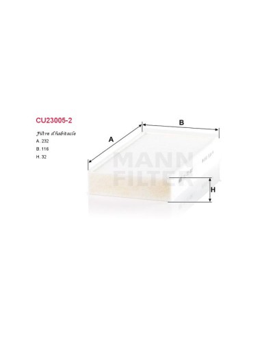 FILTRE A HABITACLE