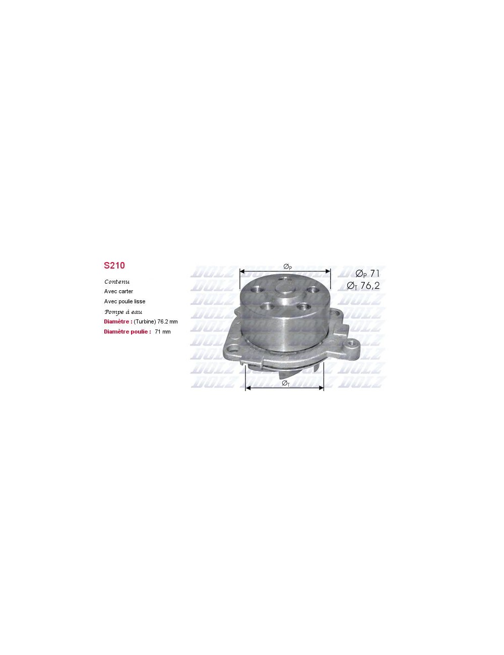 POMPE A EAU FIAT POLEA71,3AG L POMPE A EAU FIAT POLEA71,3AG L