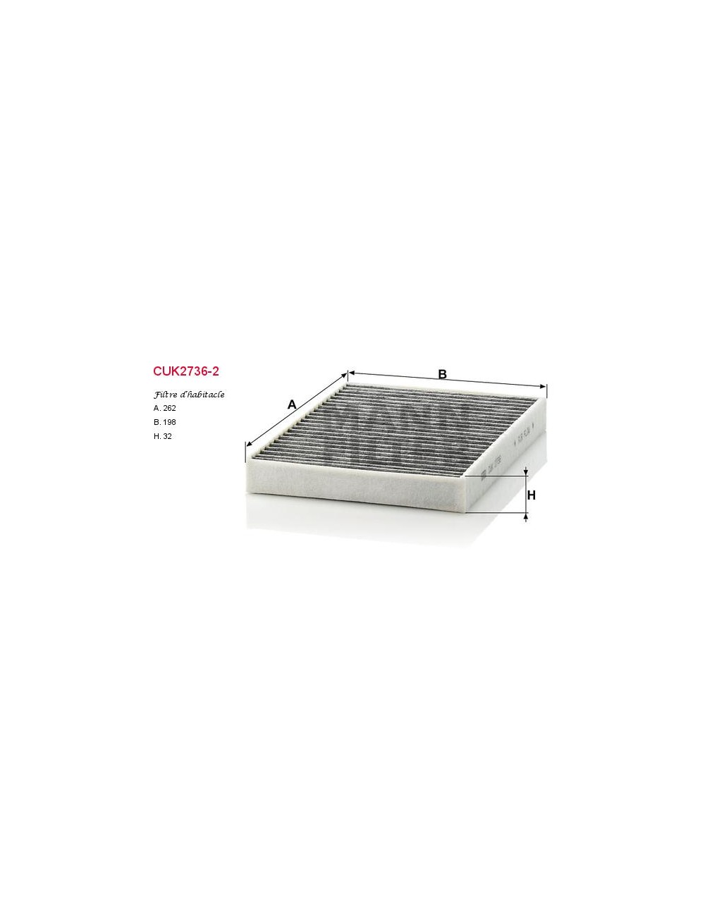 FILTRE A HABITACLE FILTRE A HABITACLE